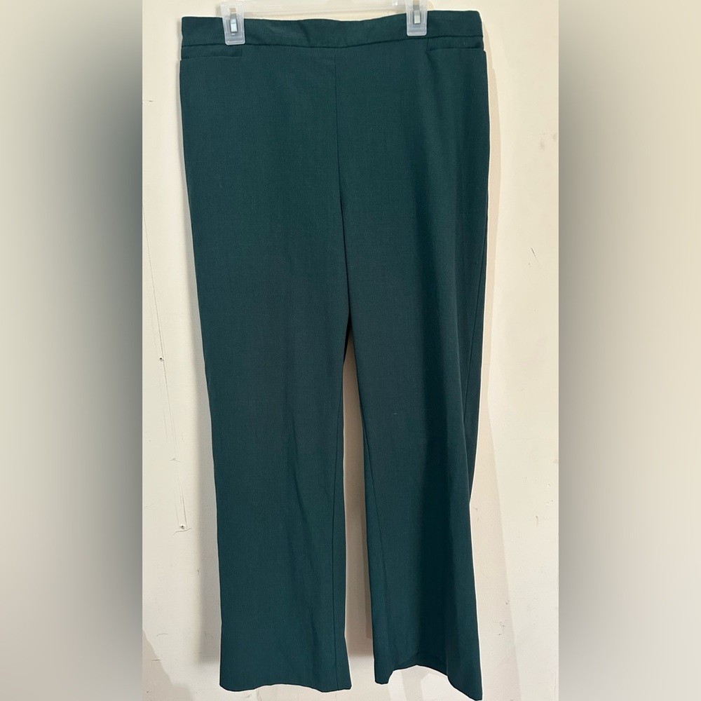Catherines 14/16W Emerald Green Refined Pull On Trousers